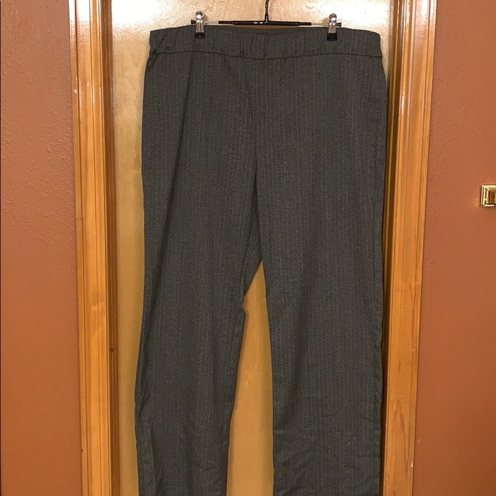 Grey Pinstripe Dress Pants